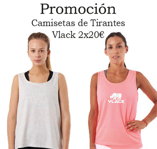 PROMOCION Camiseta de tirantes VLACK 2X20€