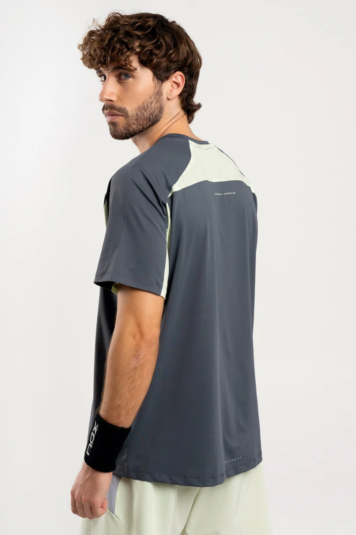 Men's Pro Charcoal Gray Padel T-Shirt