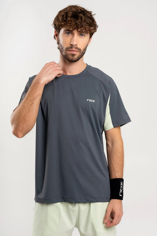 Men's Pro Charcoal Gray Padel T-Shirt