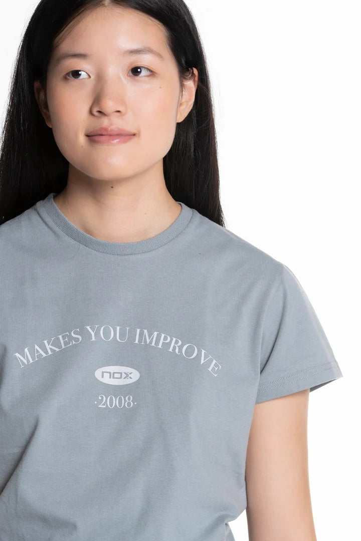 Nox Women's Short-Sleeved Sports T-Shirt in Grey