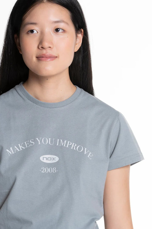 Nox Women's Short-Sleeved Sports T-Shirt in Grey