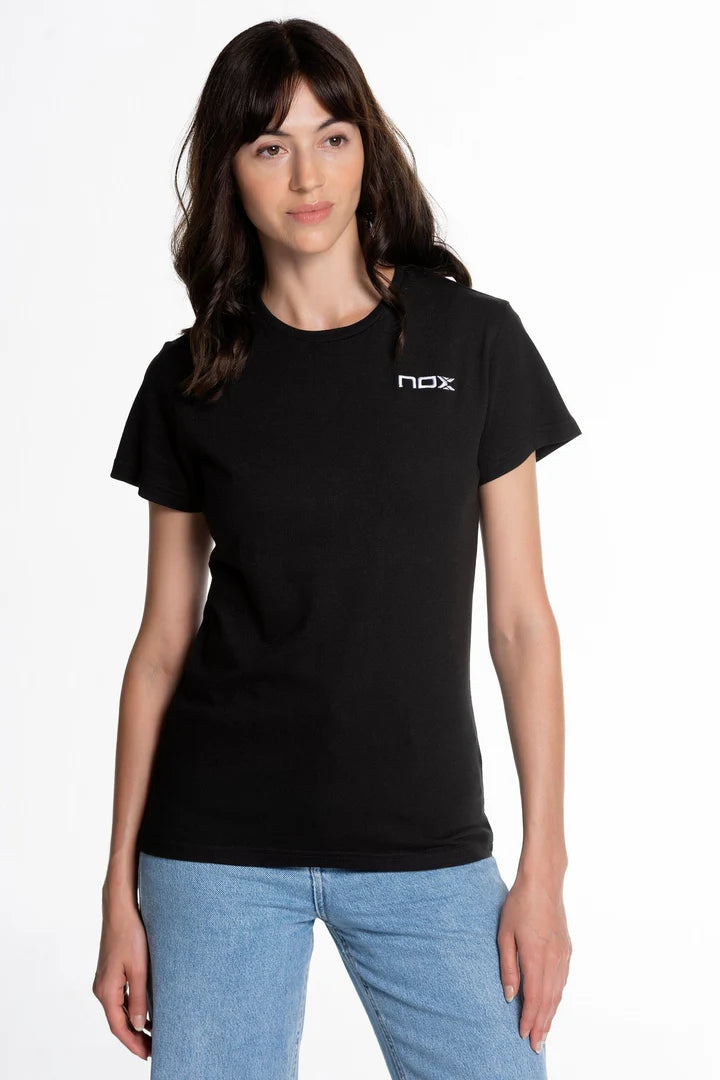 Camiseta padel mujer BASIC CASUAL negro