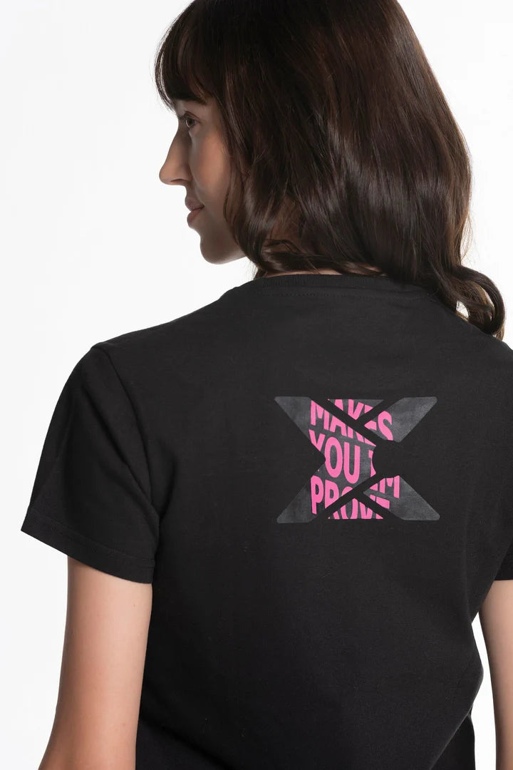 Camiseta padel mujer BASIC CASUAL negro