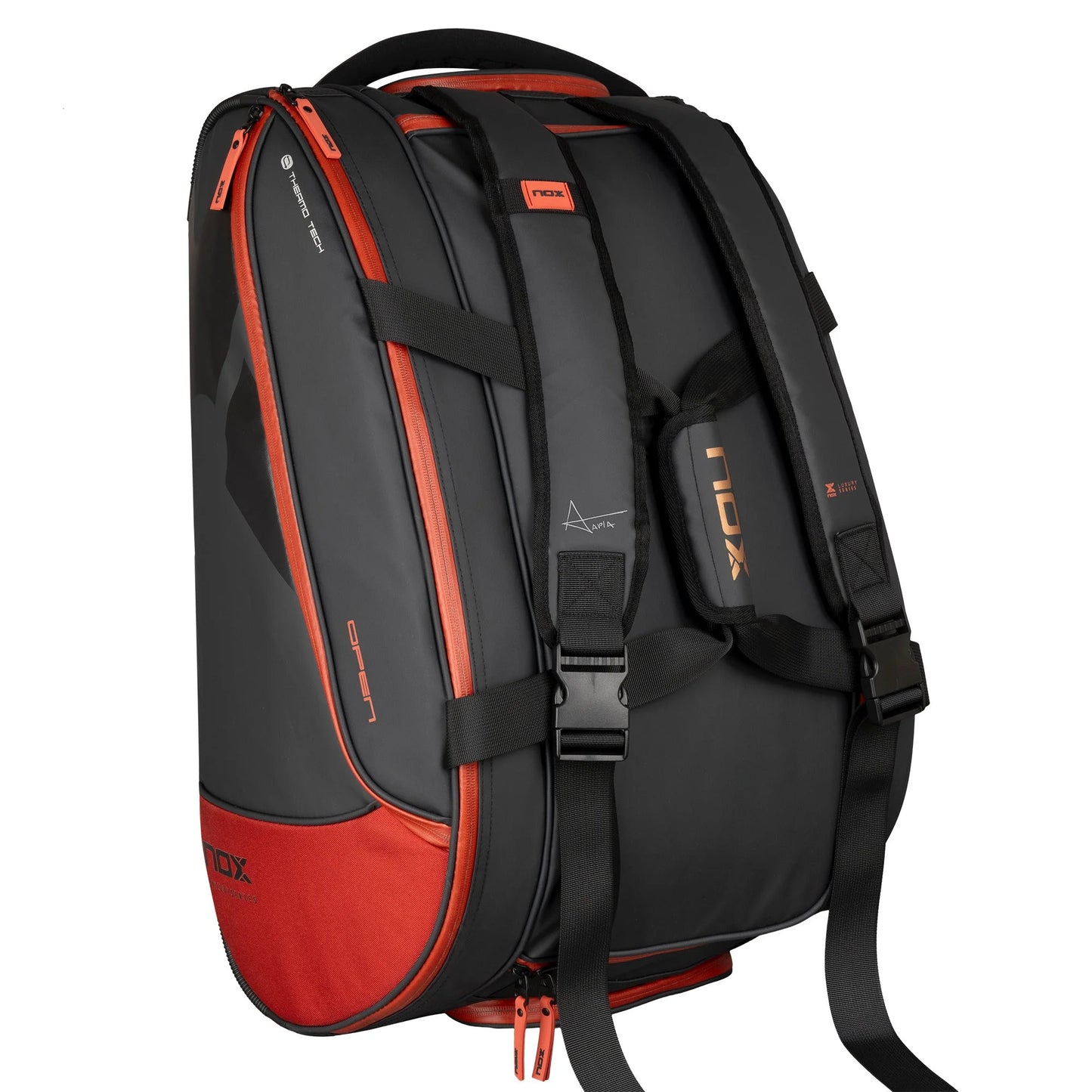 PALETERO NOX LUXURY OPEN SERIES negro/rojo