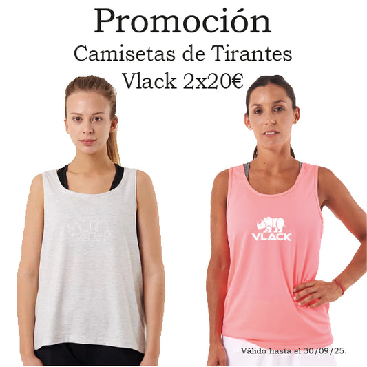 PROMOCION Camiseta de tirantes VLACK 2X20€