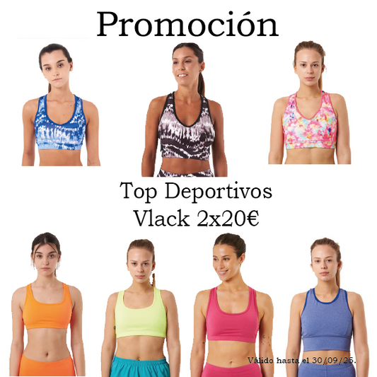 PROMOCION Top Deportivo VLACK 2X20€