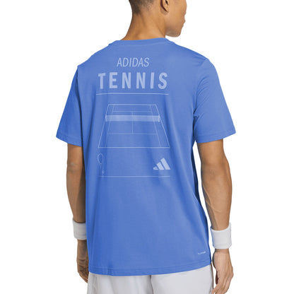 Camiseta hombre ADIDAS TENIS AZUL