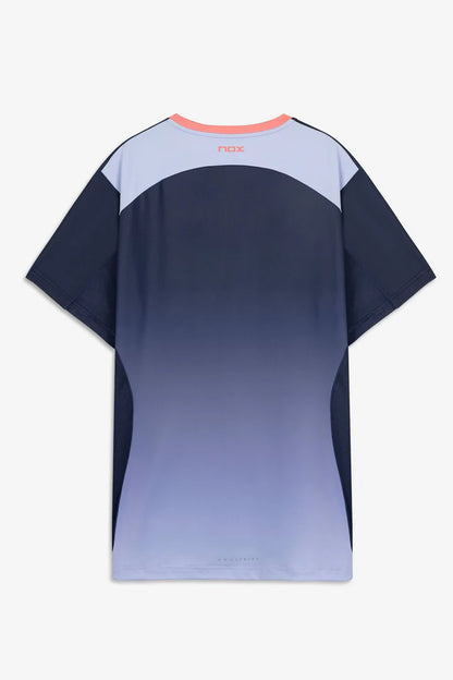 CAMISETA deportiva de pádel hombre PRO FIT azul degradado