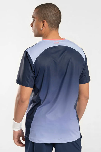 CAMISETA deportiva de pádel hombre PRO FIT azul degradado