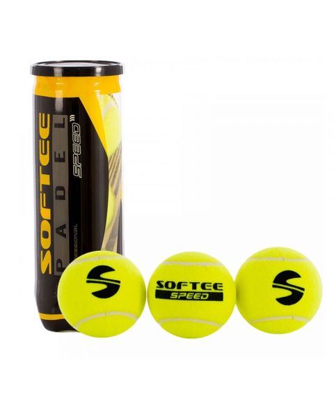 Bote de 3 pelotas de pádel SOFTEE