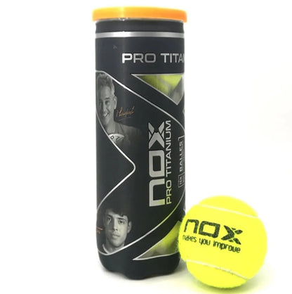 2 cans of 3 PRO TITANIUM padel balls