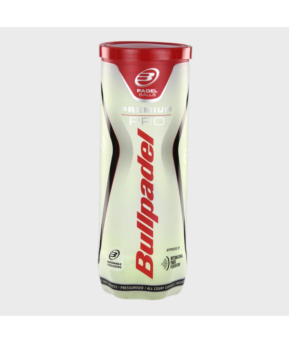 Bote de 3 pelotas de pádel BULLPADEL Premium Pro