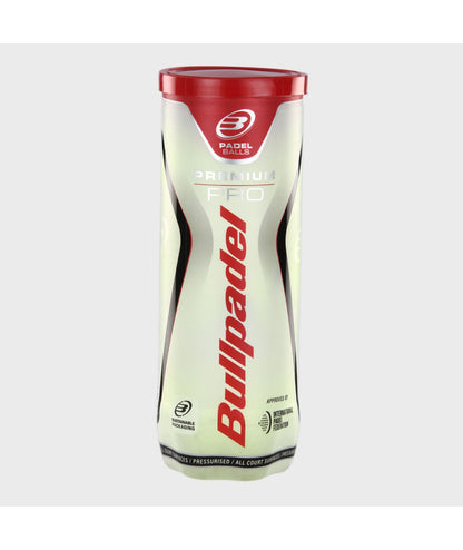 Bote de 3 pelotas de pádel BULLPADEL Premium Pro