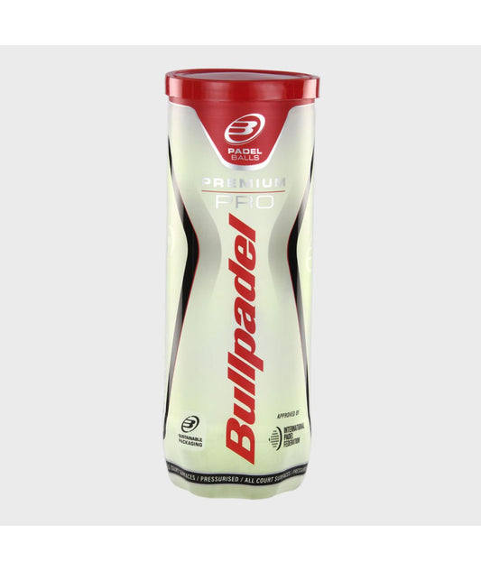 Bote de 3 pelotas de pádel BULLPADEL Premium Pro