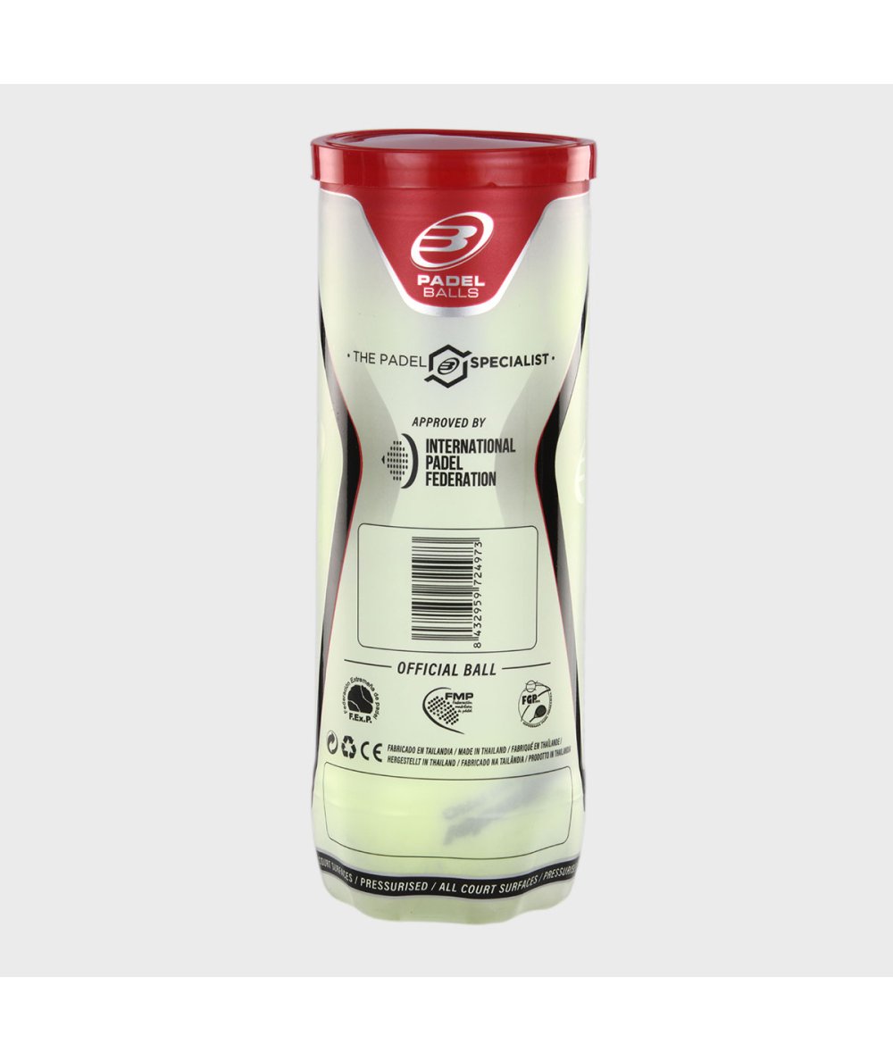Bote de 3 pelotas de pádel BULLPADEL Premium Pro